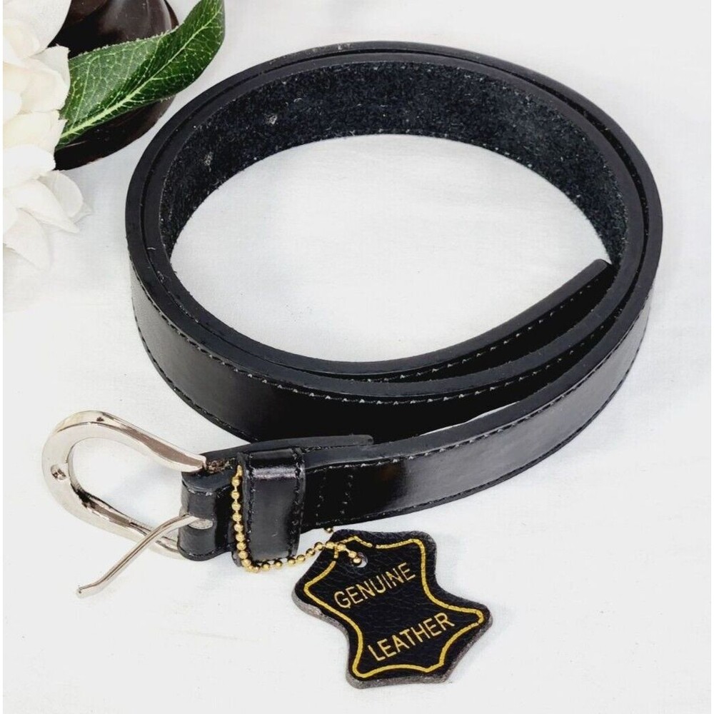 Genuine Leather Men's Belt Black Size 32 New With Tags Classic Dress Casual